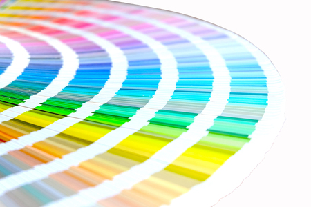 Color palette, Sample color catalog, Rainbow backgroundの写真素材