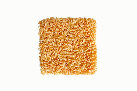 Instant noodles on white backgroundの写真素材