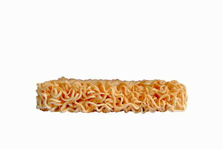Instant noodles on white backgroundの写真素材