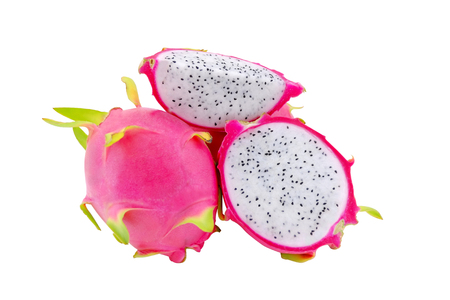 Dragon fruit and cut half slideの写真素材