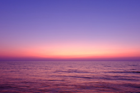 Sunset on beach, Beach background, Twilight backgroundの写真素材