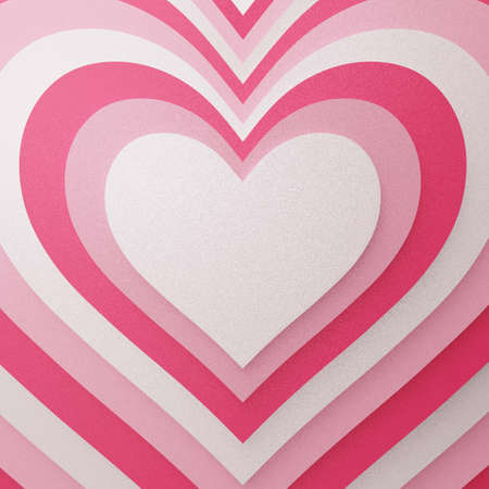 3D rendering luxury glitter heart valentine backgroundの写真素材