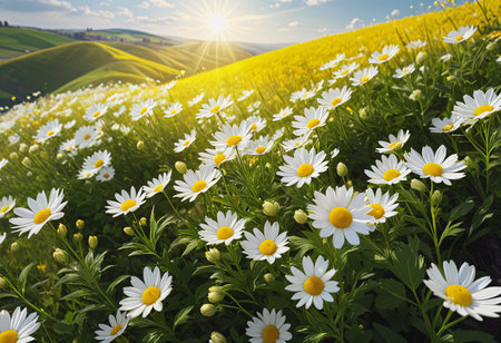 flower on mountainの素材