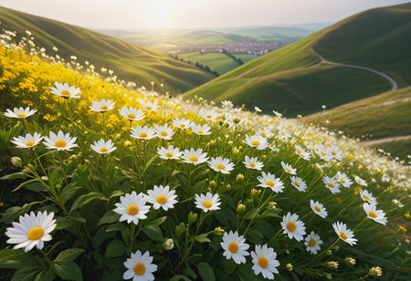 flower on mountainの素材