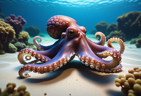 Squid under the seaの素材
