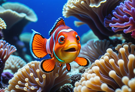 Nemo fish under the seaの素材