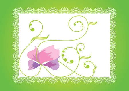  wallpaper with floral ornamentのイラスト素材