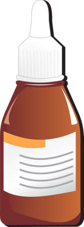 Bottle of medicinal dropsのイラスト素材