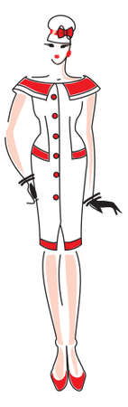 Elegant fashion womanのイラスト素材