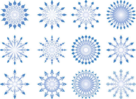 beautiful blue snowflakesのイラスト素材