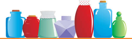 Jars on the shelfのイラスト素材