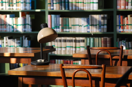 Afternoon lights in the libraryの写真素材