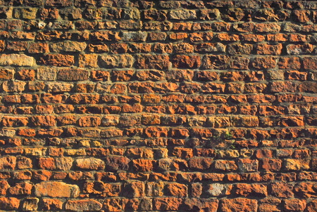 Yellow orange brown stone wallの写真素材