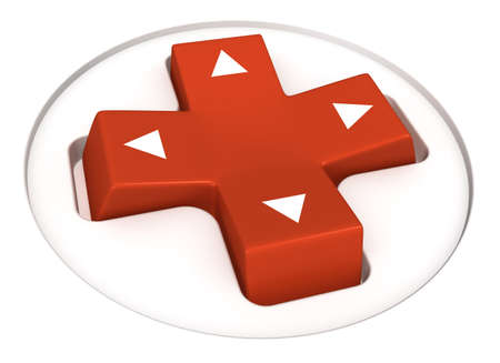 Three-dimensional image - video game directional control pad