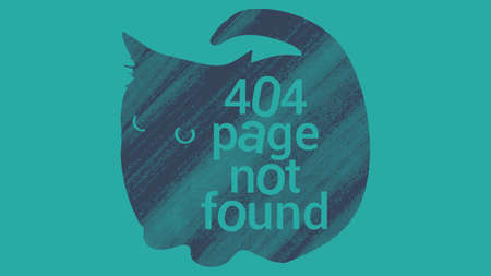 Error 404 page not found. Sorry page no found message on the surprised cat. Vector template for...