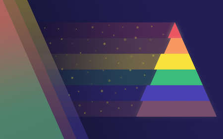 Symbolic Christmas tree in the colors of the LGBT flag