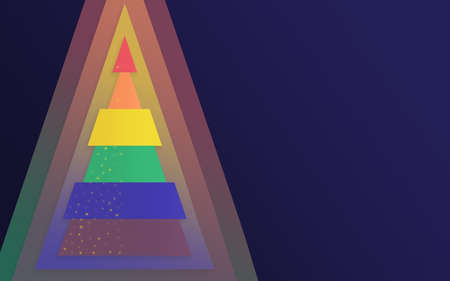 Symbolic Christmas tree in the colors of the LGBT flagの写真素材