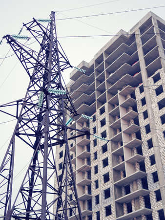 The house is built around a high-voltage line and a power station. Danger to the health of future...