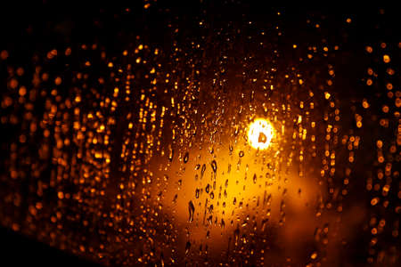 A rainy nightの写真素材