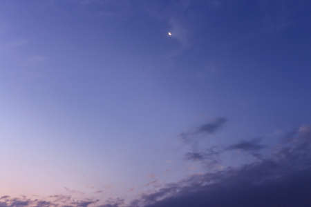 The moon, crescent moonの写真素材
