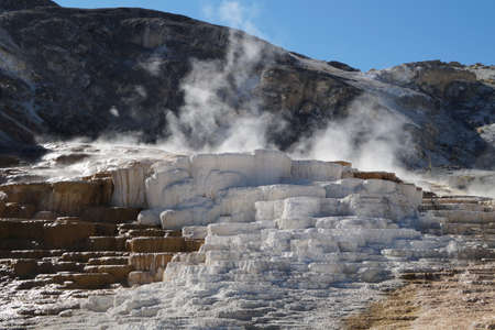 Mammoth Hot Springs, Yellowstone NPの写真素材