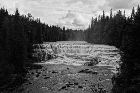 Dawson Falls in Black and Whiteの写真素材
