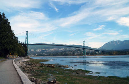 Bridge in Stanley Parkの写真素材