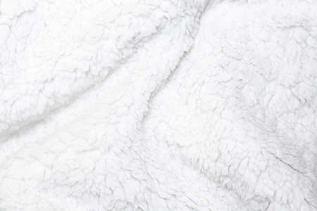 White sheep fur background texture wallpaper, natural ecological organic clean cover, copy space for textの写真素材
