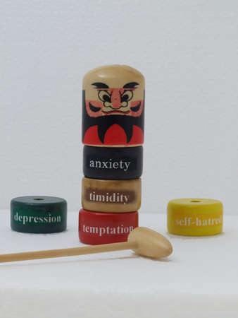 Dharma doll(Dharma Otoshi-Japanese traditional toy)