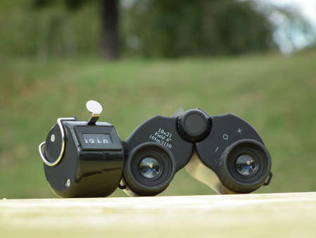 binocular and counterの写真素材