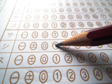 A computer-scored answer sheet