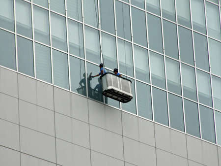 wipers in a high placeの写真素材