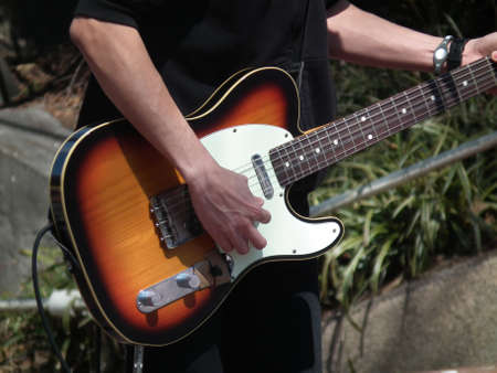 guiter player of  an amateur band (2010 Nagoya Japan)のeditorial素材