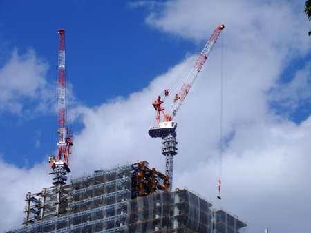 Construction site of the building