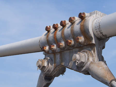 Cable suspension bridgeの写真素材