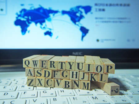 Keyboard character layoutの写真素材