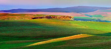 panoramic photo nature on a fog backgraundの写真素材