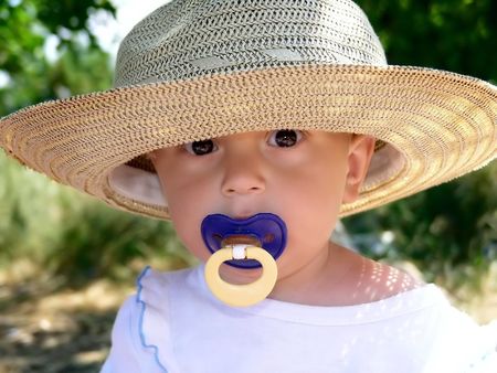 The boy in a hatの写真素材