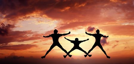 jump menの写真素材