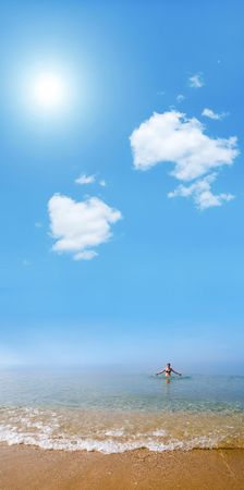 girl and seaの写真素材