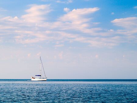summer sea and yachtの写真素材