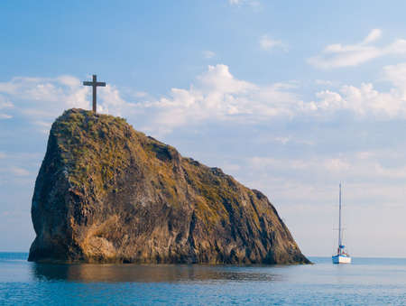 summer sea and yachtの写真素材