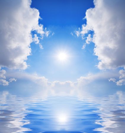 sun and waterの写真素材