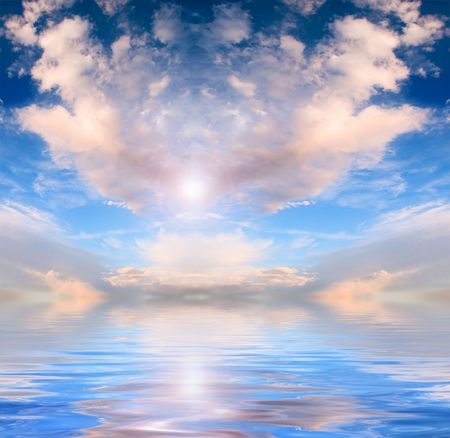 sun and waterの写真素材