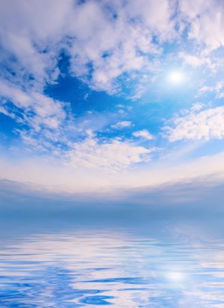 sun and waterの写真素材