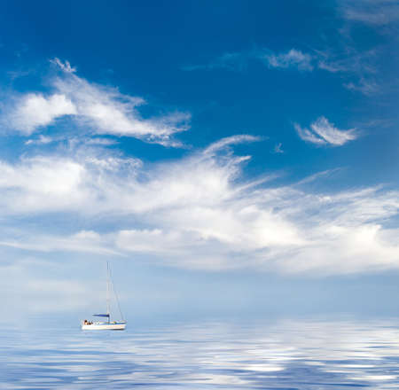 summer sea and yachtの写真素材