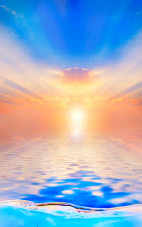 sun and waterの写真素材
