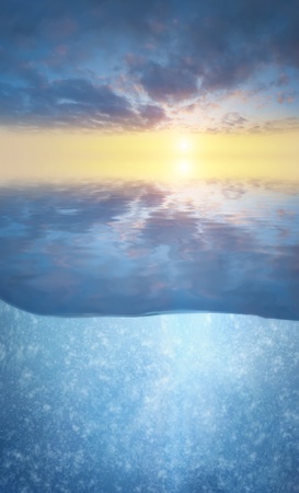 Sunrise from the ocean.の写真素材
