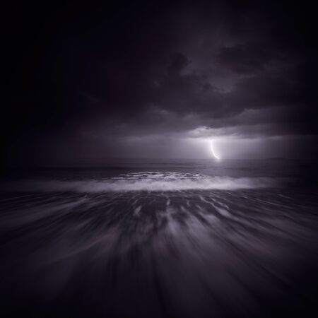 storm at seaの写真素材
