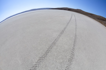 Barren landscape photographed in the afternoonの写真素材